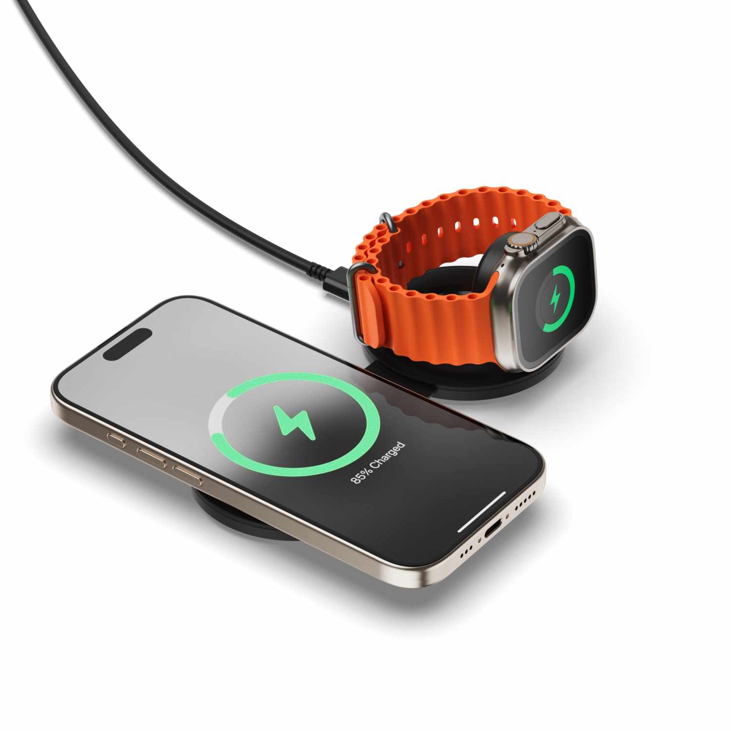 Satechi OntheGo 2-in-1 Wireless Charger Black