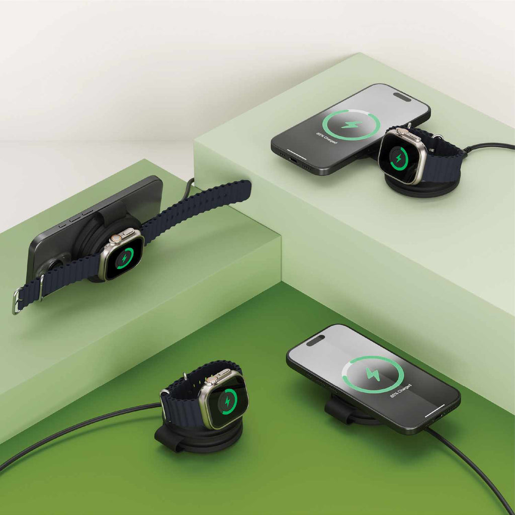 Satechi OntheGo 2-in-1 Wireless Charger Black