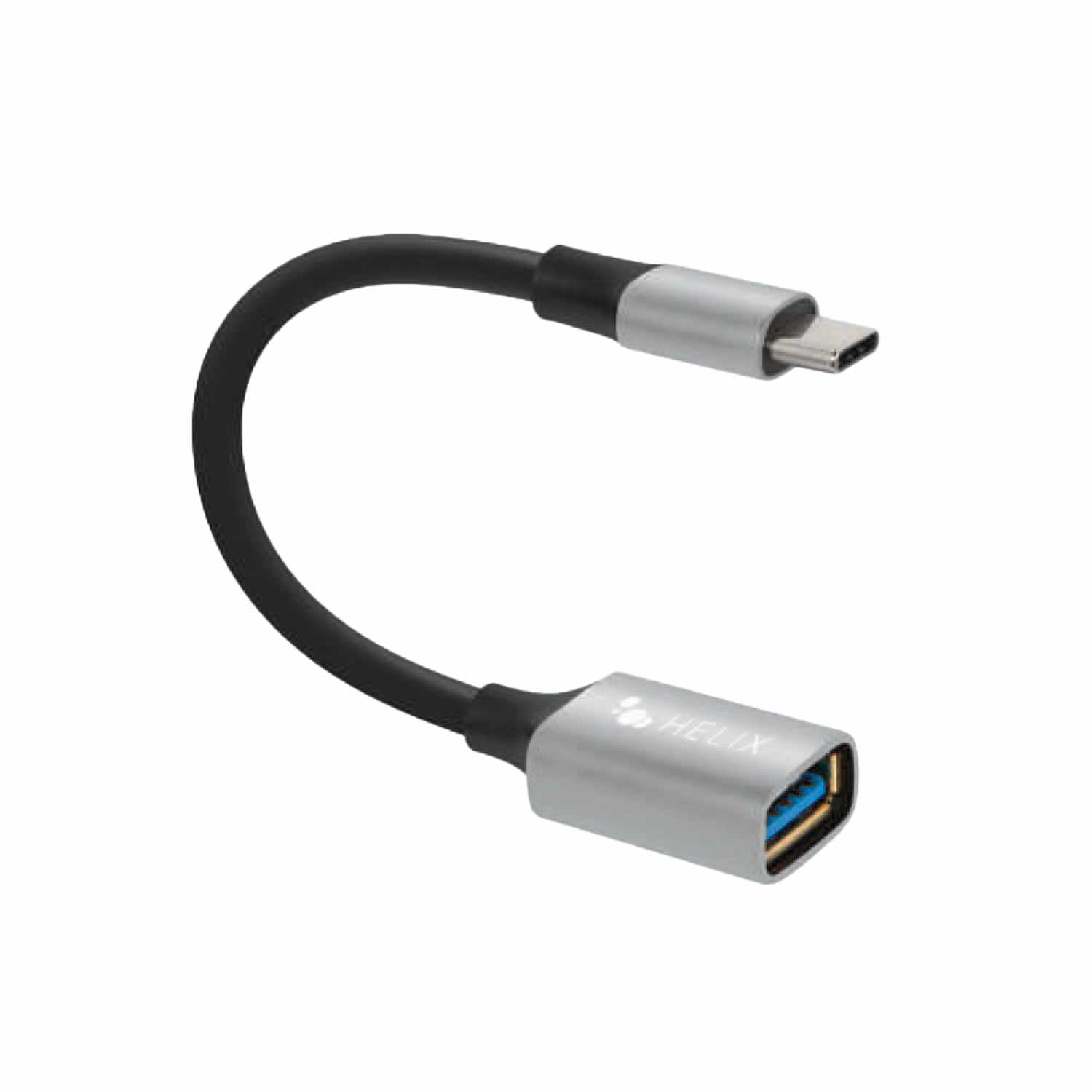 Helix/Retrak USB-C to USB-A Adapter Black - GekkoTech
