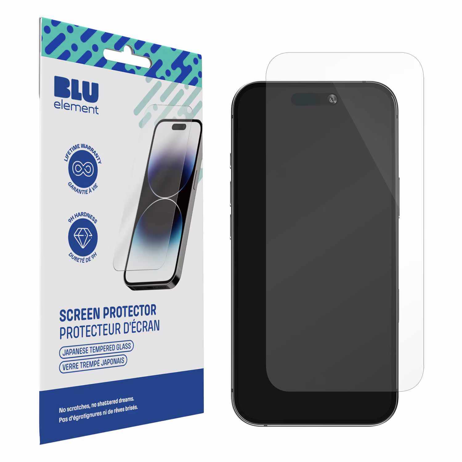 Blu Element Tempered Glass Screen Protector for iPhone 16e/14/13/13 Pro/12/12 Pro  in Bulk Packaging