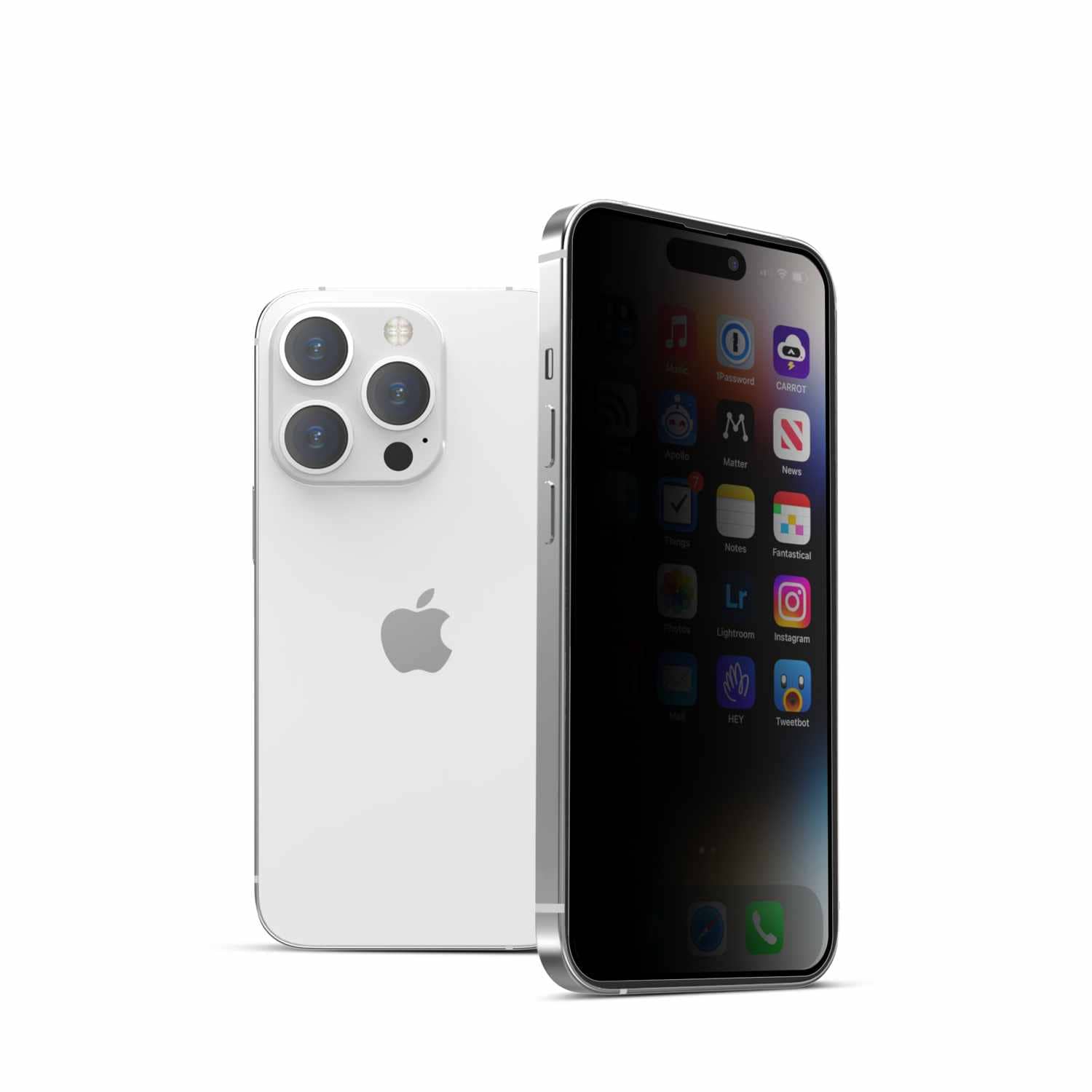 22 Cases Privacy Tempered Glass Screen Protector for iPhone 15 Pro Max