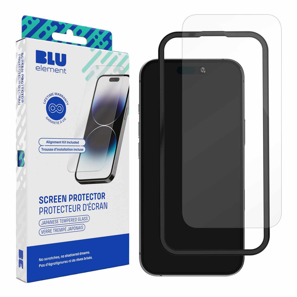 Blu Element Tempered Glass Screen Protector with Installation Kit for iPhone 16 Pro Max
