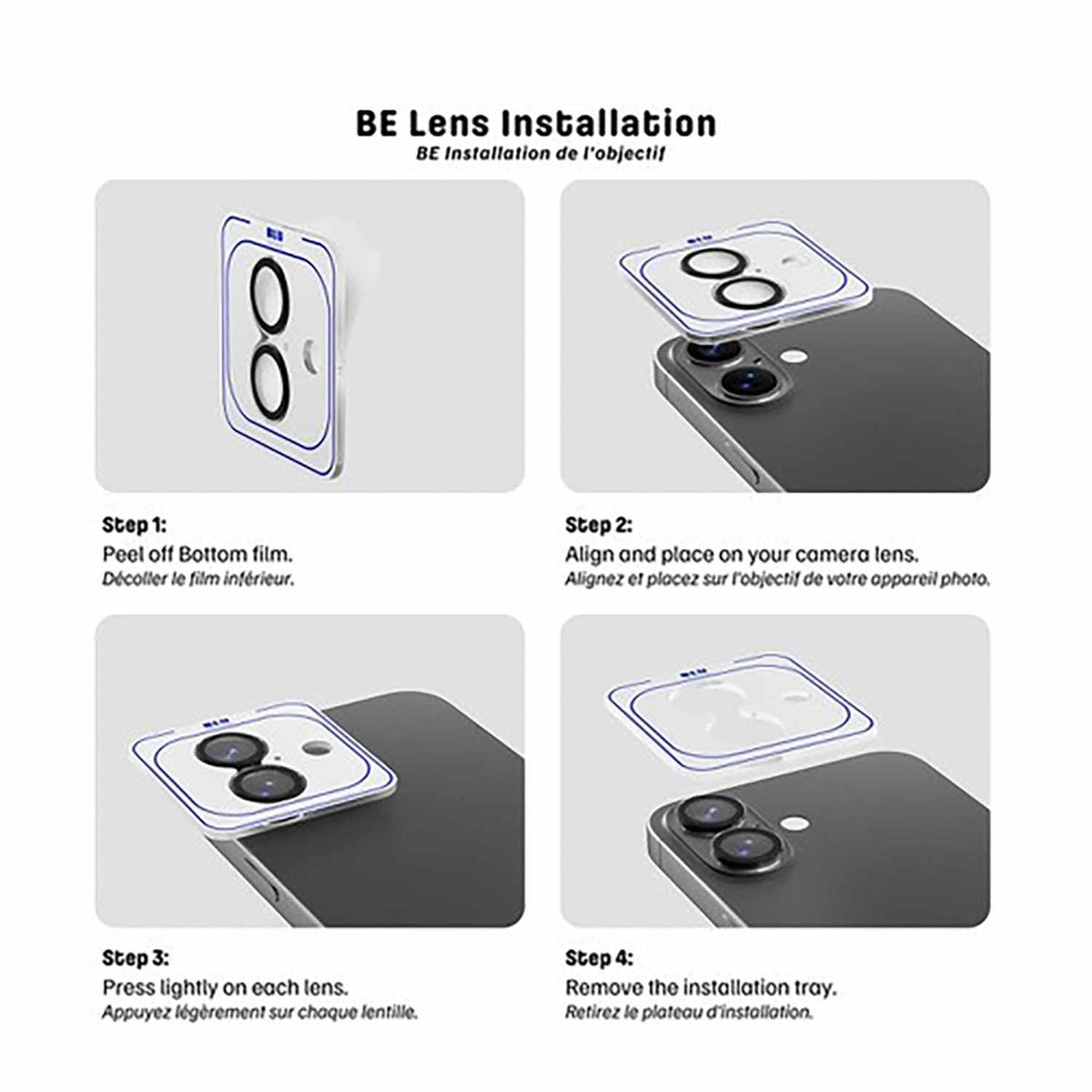 Blu Element Invisible 1 by 1 Lens Protector for iPhone 16/16 Plus