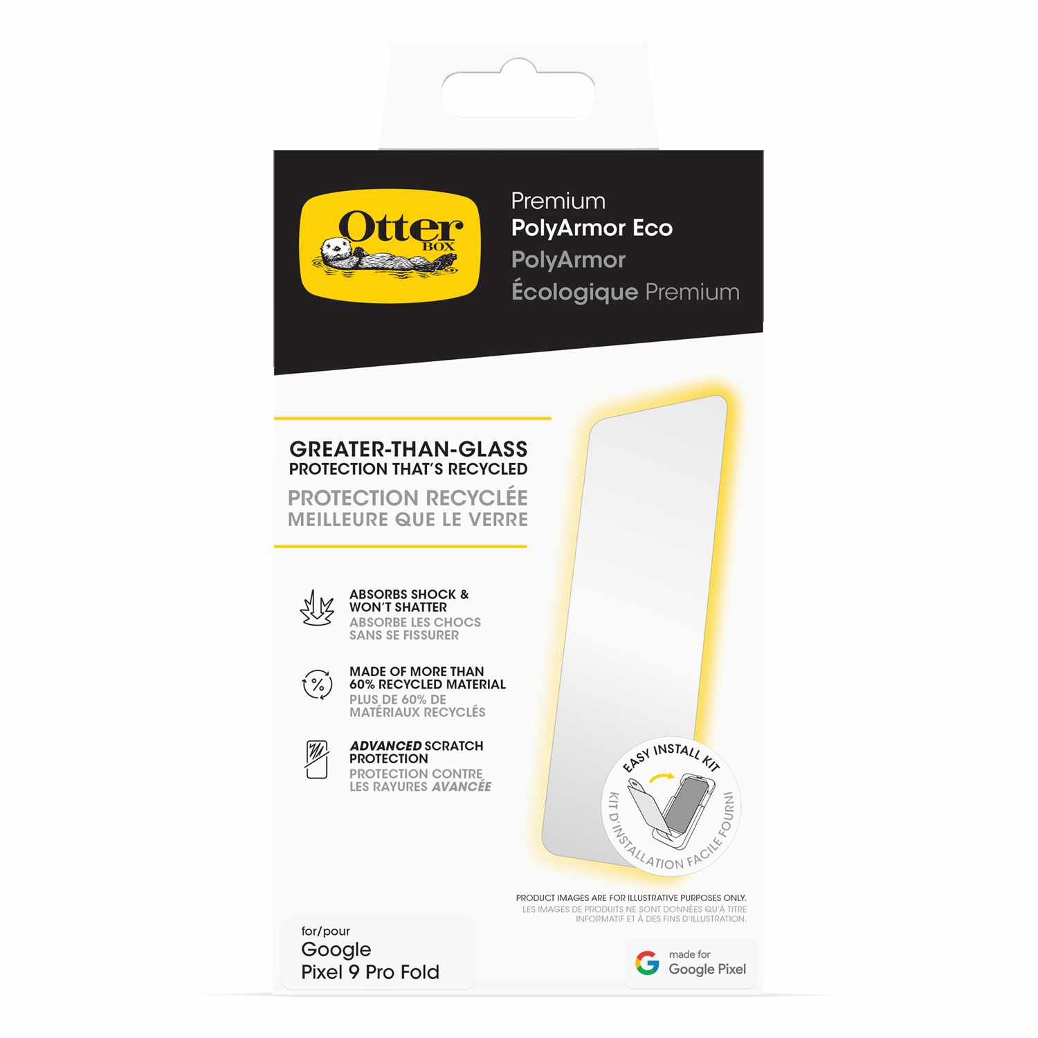 OtterBox Premium Polyarmour Eco Screen Protector for Google Pixel 9 Pro Fold