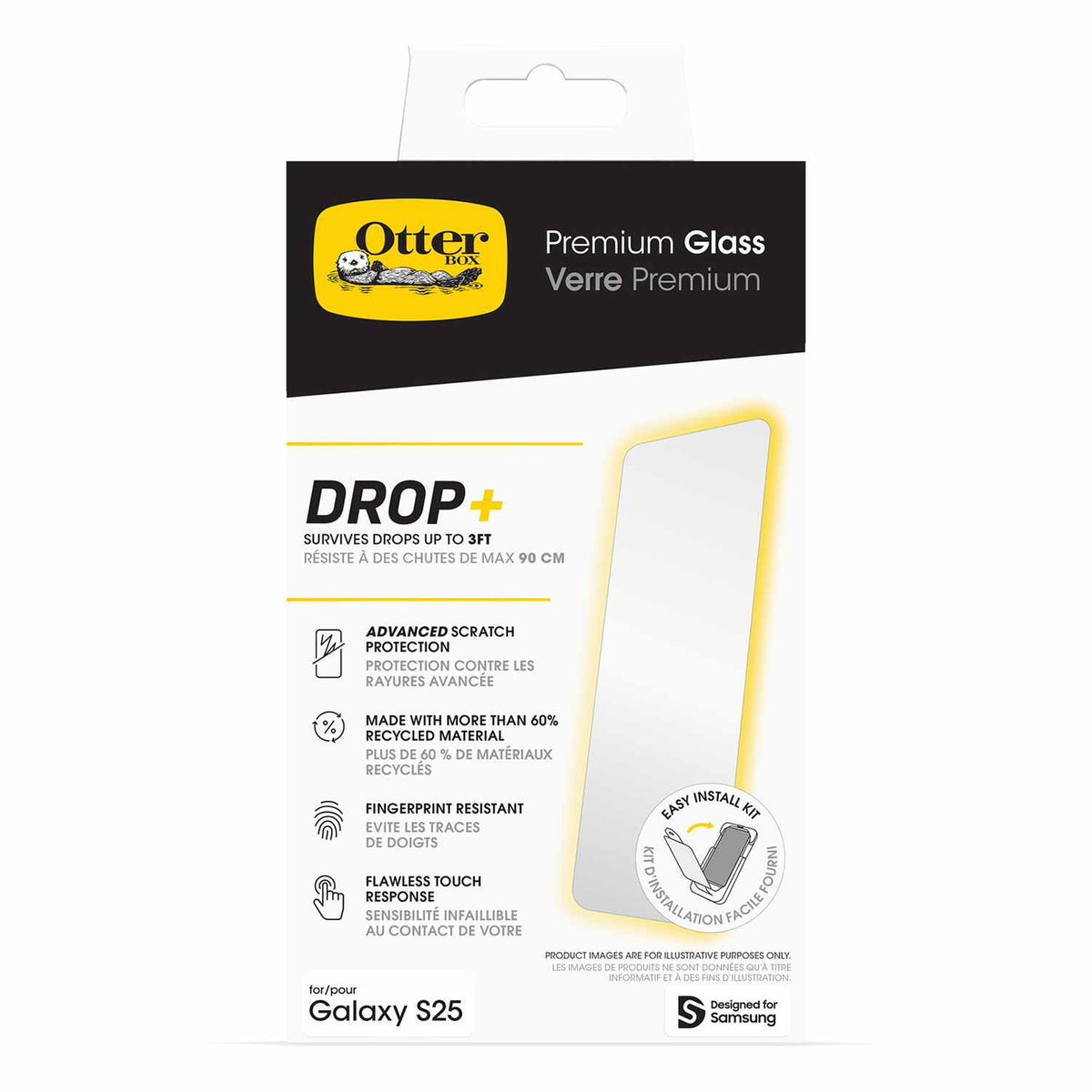 OtterBox Premium Screen Protector for Samsung Galaxy S25/Galaxy S24