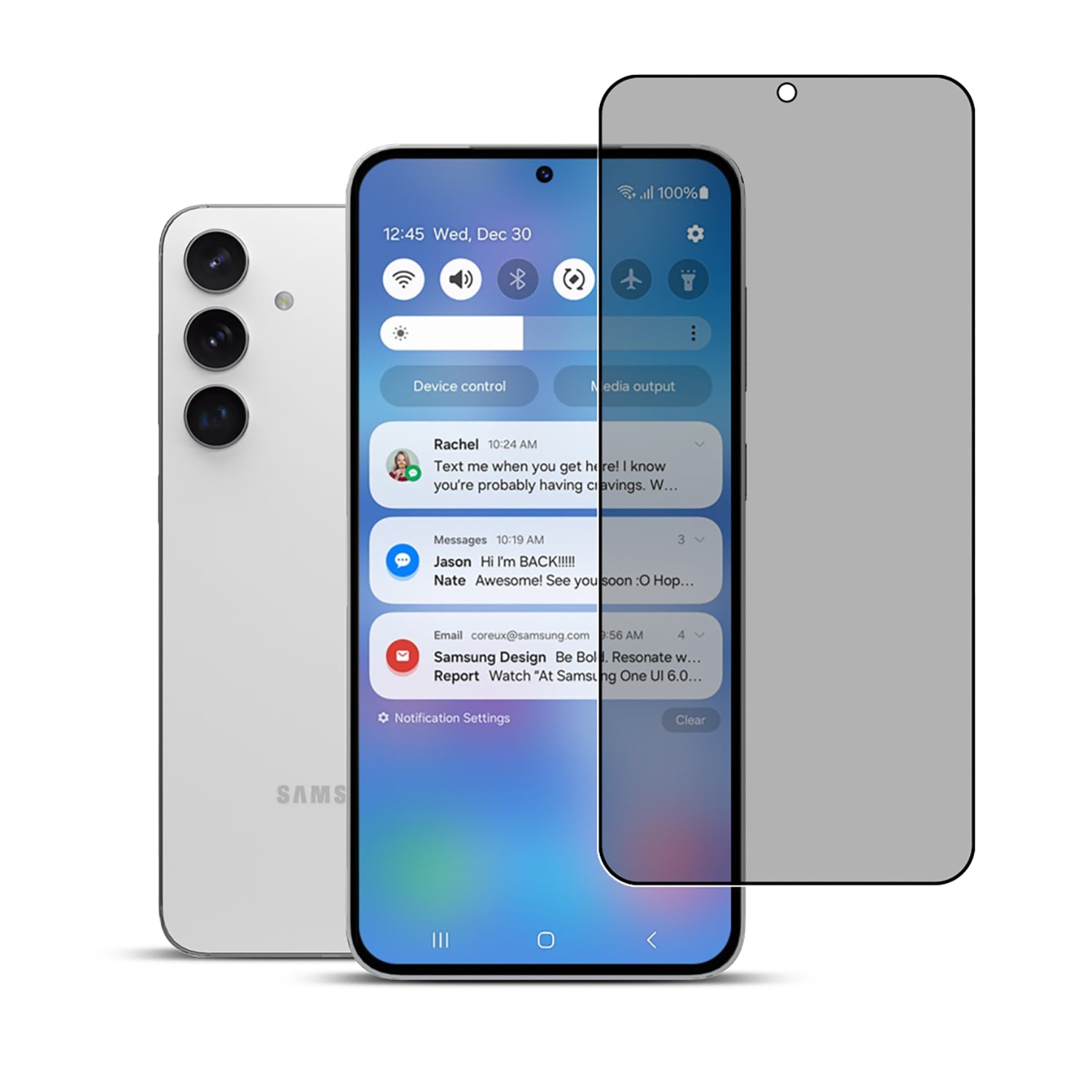 22 Cases Privacy Tempered Glass Screen Protector for Samsung Galaxy S25/Galaxy S24