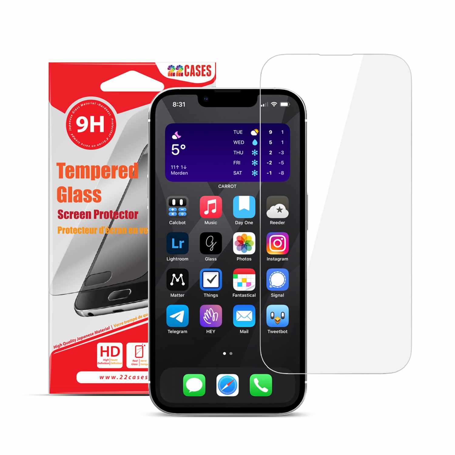 22 Cases Tempered Glass Screen Protector for iPhone 16e