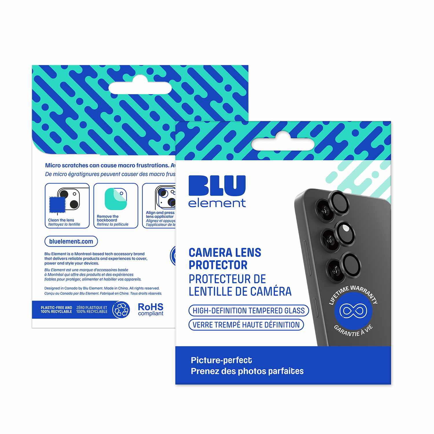 Blu Element Aluminum 1 by 1 Lens Protector Black for Samsung Galaxy S25 Edge