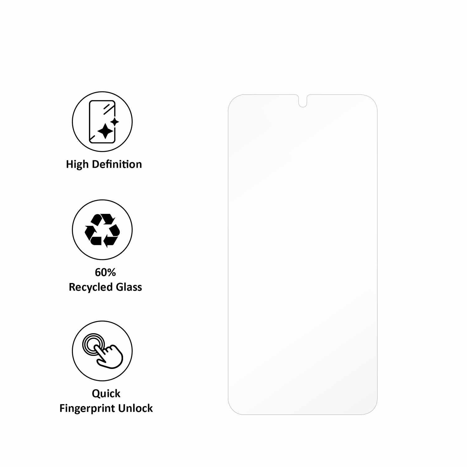 Blu Element Tempered Glass Screen Protector from Recycled Materials for Samsung Galaxy S25 FE/Galaxy A57 5G
