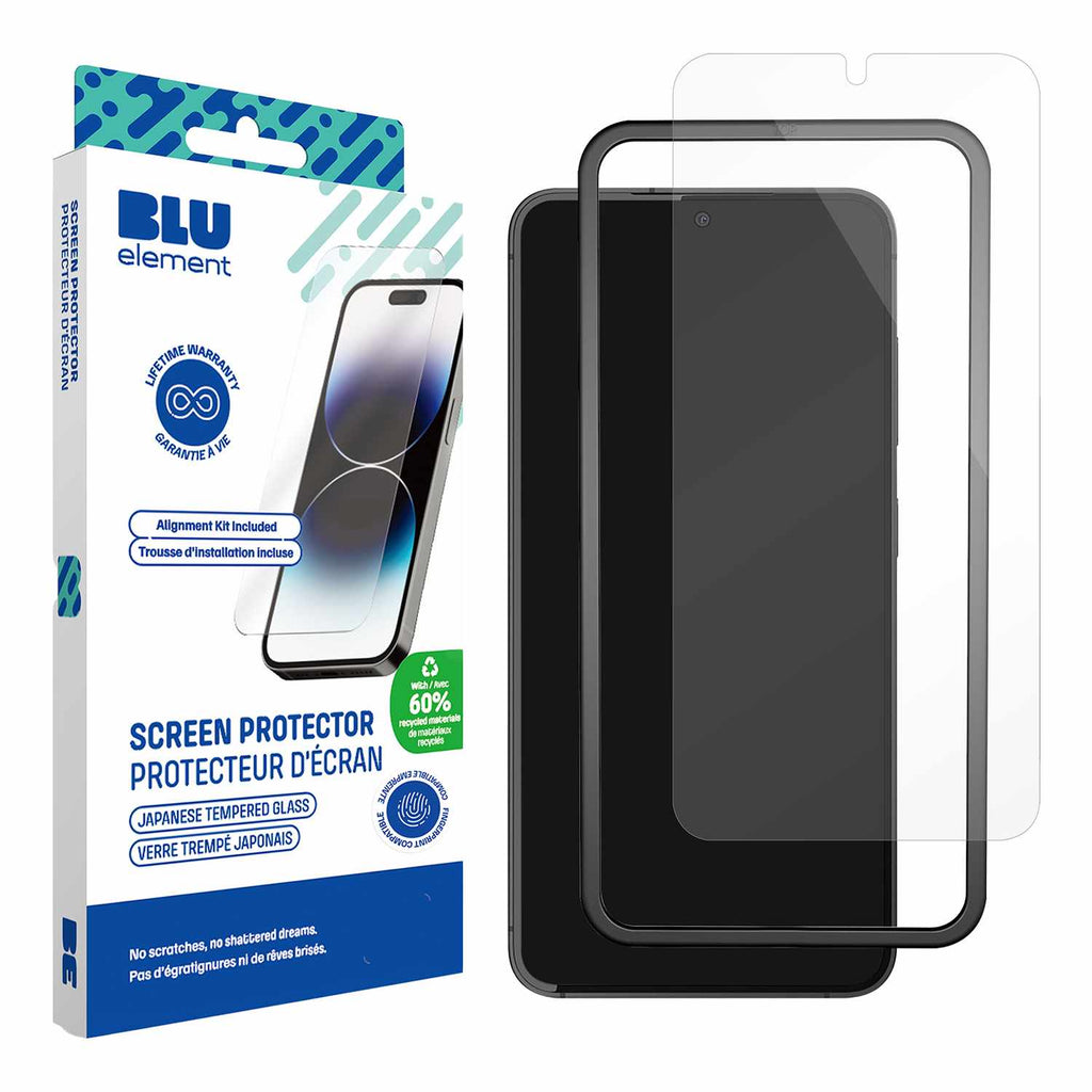 Blu Element Tempered Glass Screen Protector with Installation Kit from Recycled Materials for Samsung Galaxy S25 FE
