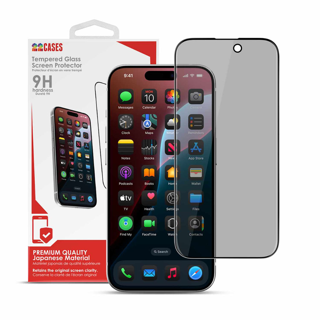 22 Cases Privacy Tempered Glass Screen Protector for iPhone 17 Pro - GekkoTech
