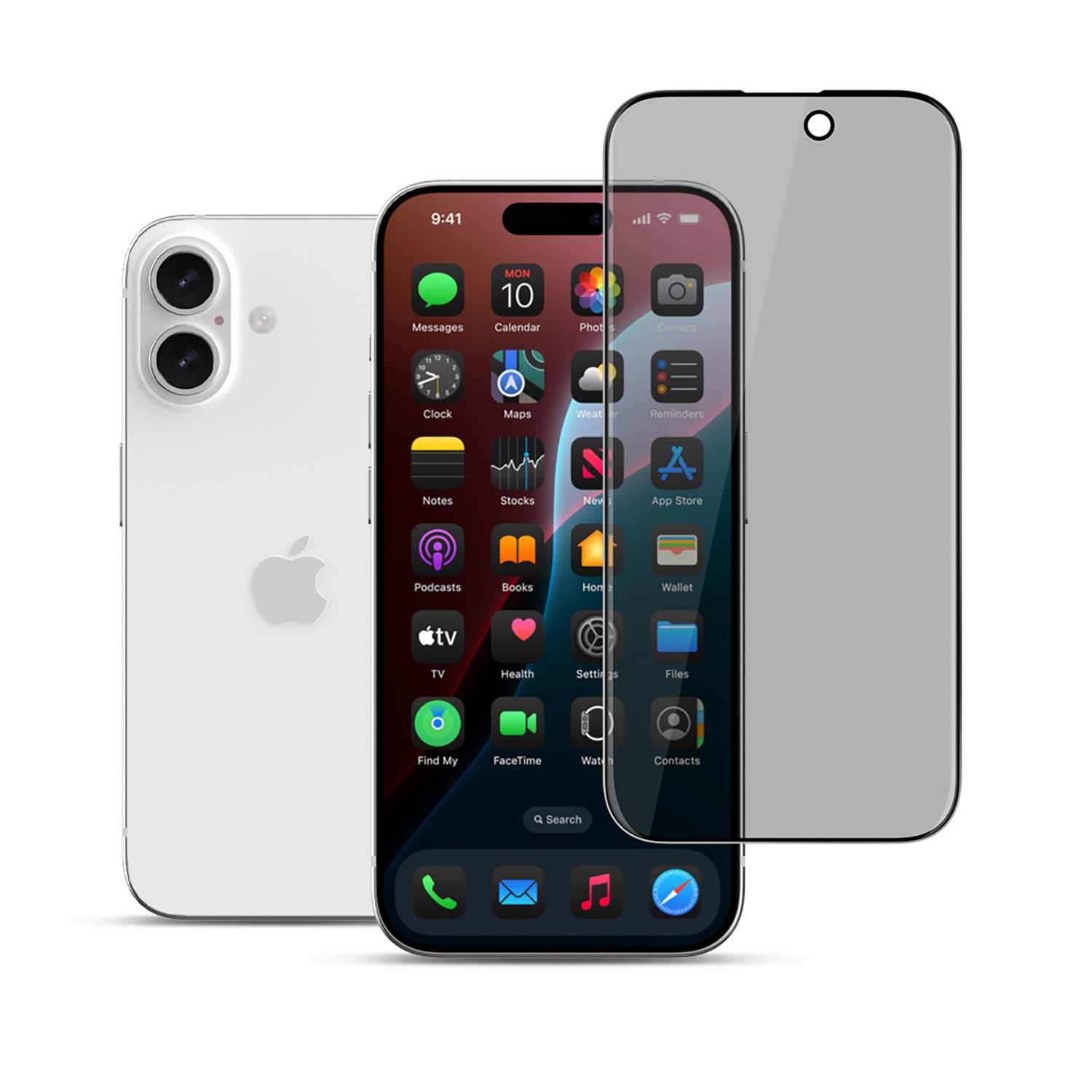 22 Cases Privacy Tempered Glass Screen Protector for iPhone 17