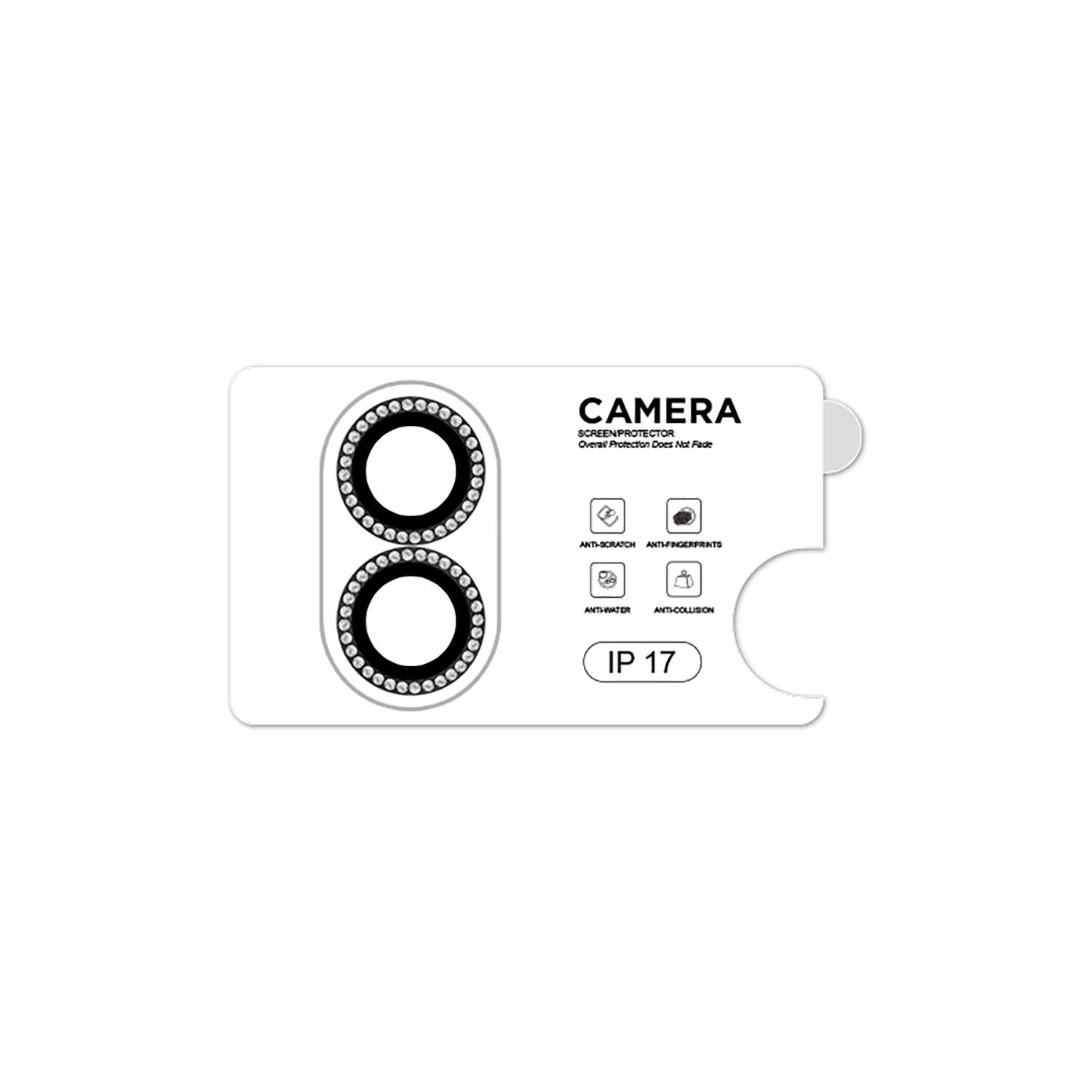Blu Element Diamond 1 by 1 Lens Protector Black for iPhone 17