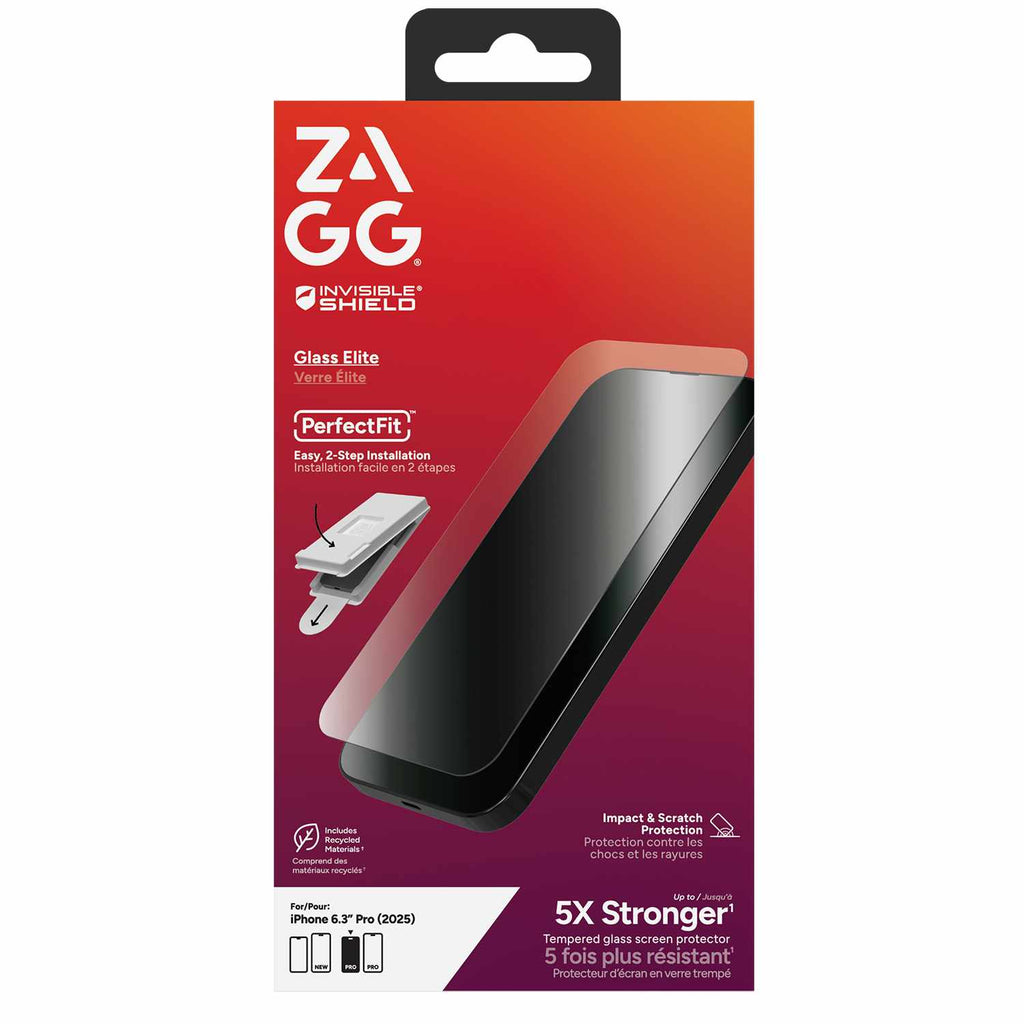 ZAGG InvisibleShield Glass Elite Screen Protector for iPhone 18 Pro/17 Pro