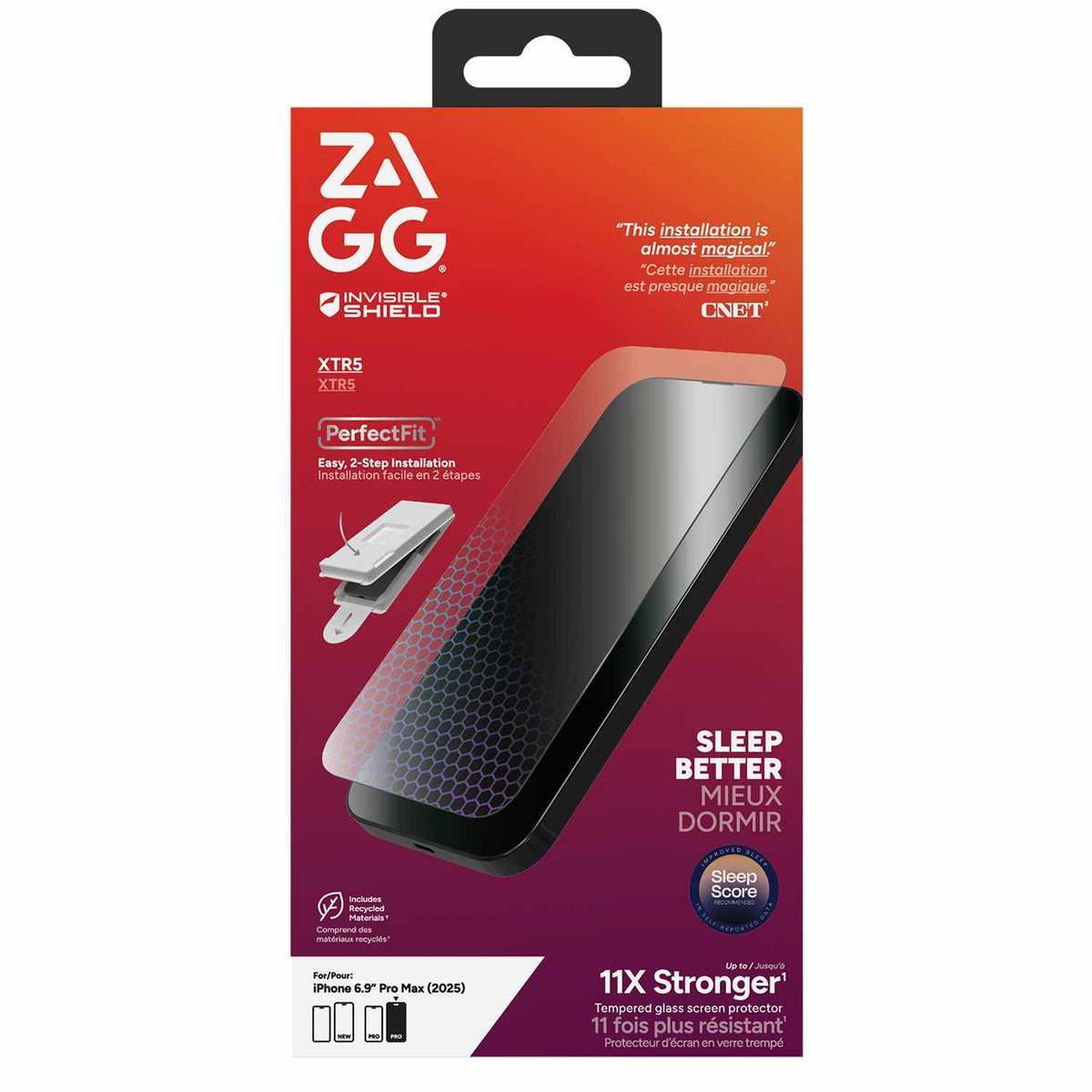ZAGG InvisibleShield Glass XTR5 Screen Protector for iPhone 18 Pro Max/17 Pro Max