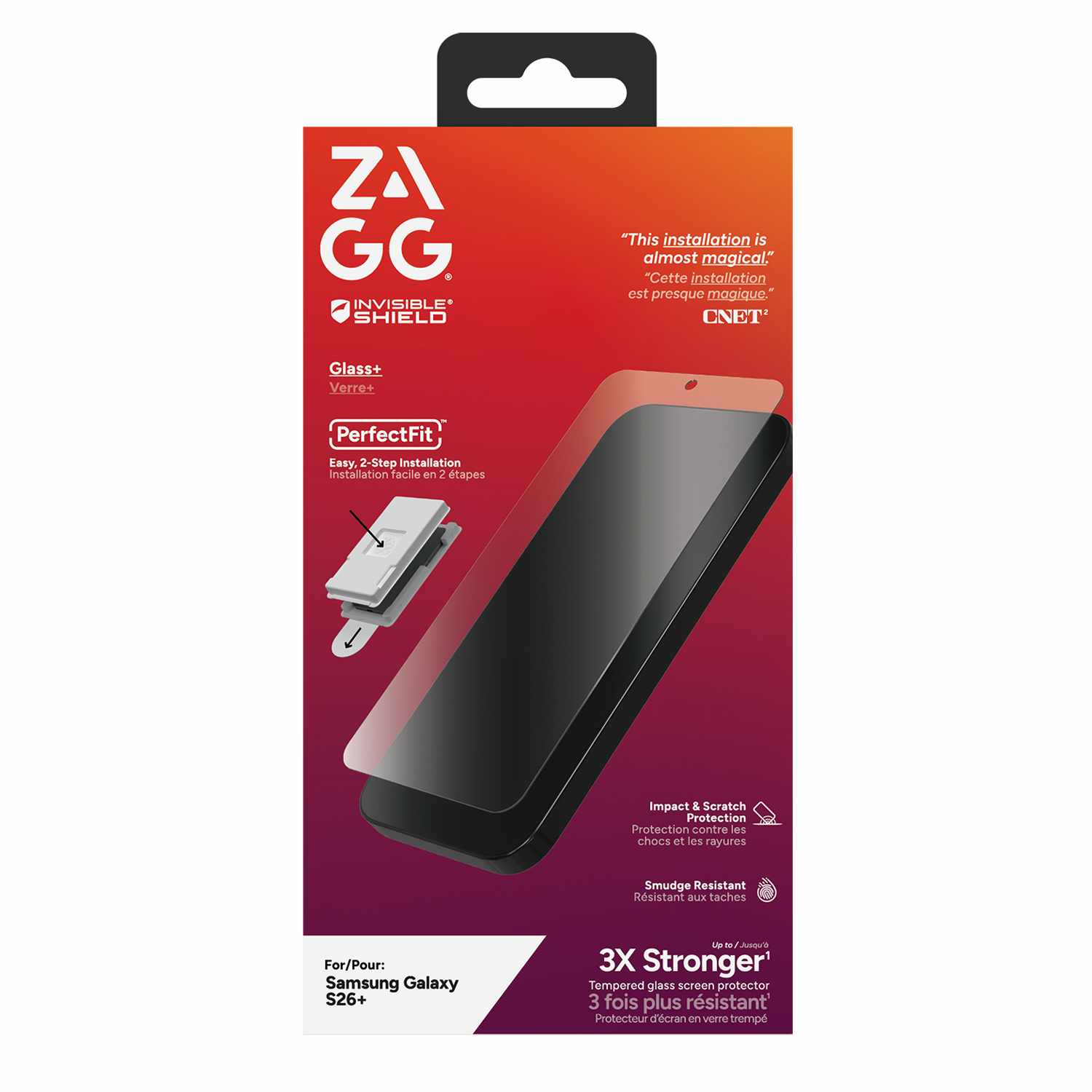 ZAGG InvisibleShield Glass Elite Biometric Screen Protector for Samsung Galaxy S26+
