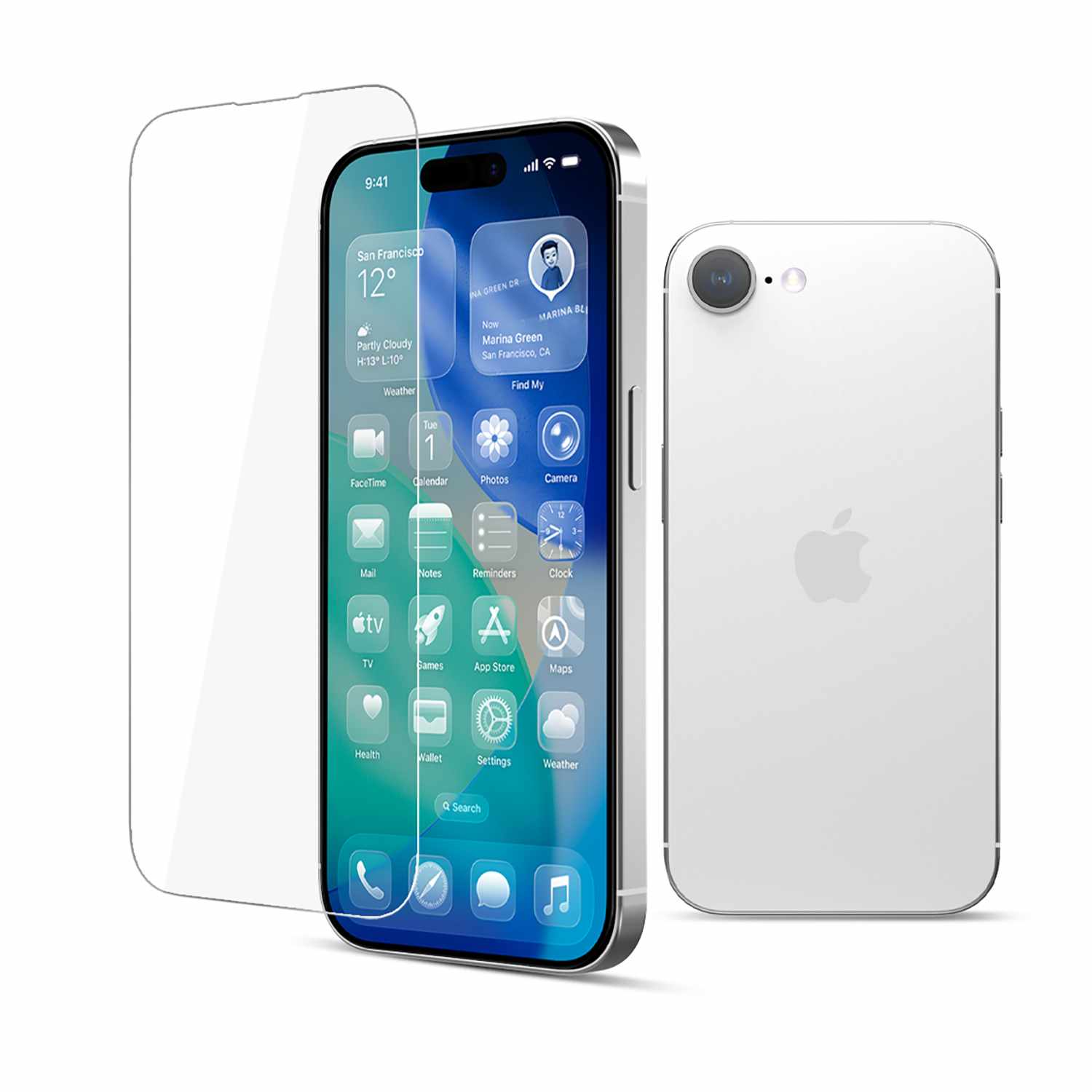 22 Cases Tempered Glass Screen Protector for iPhone 17e/16e/14/13 Pro/13