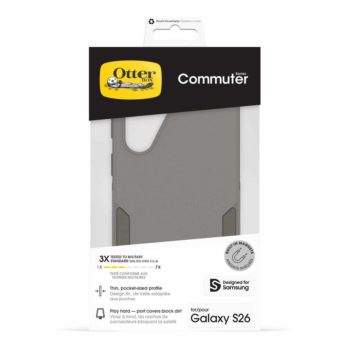 OtterBox Commuter Case w/Magnets Grey Comfort for Samsung Galaxy S26