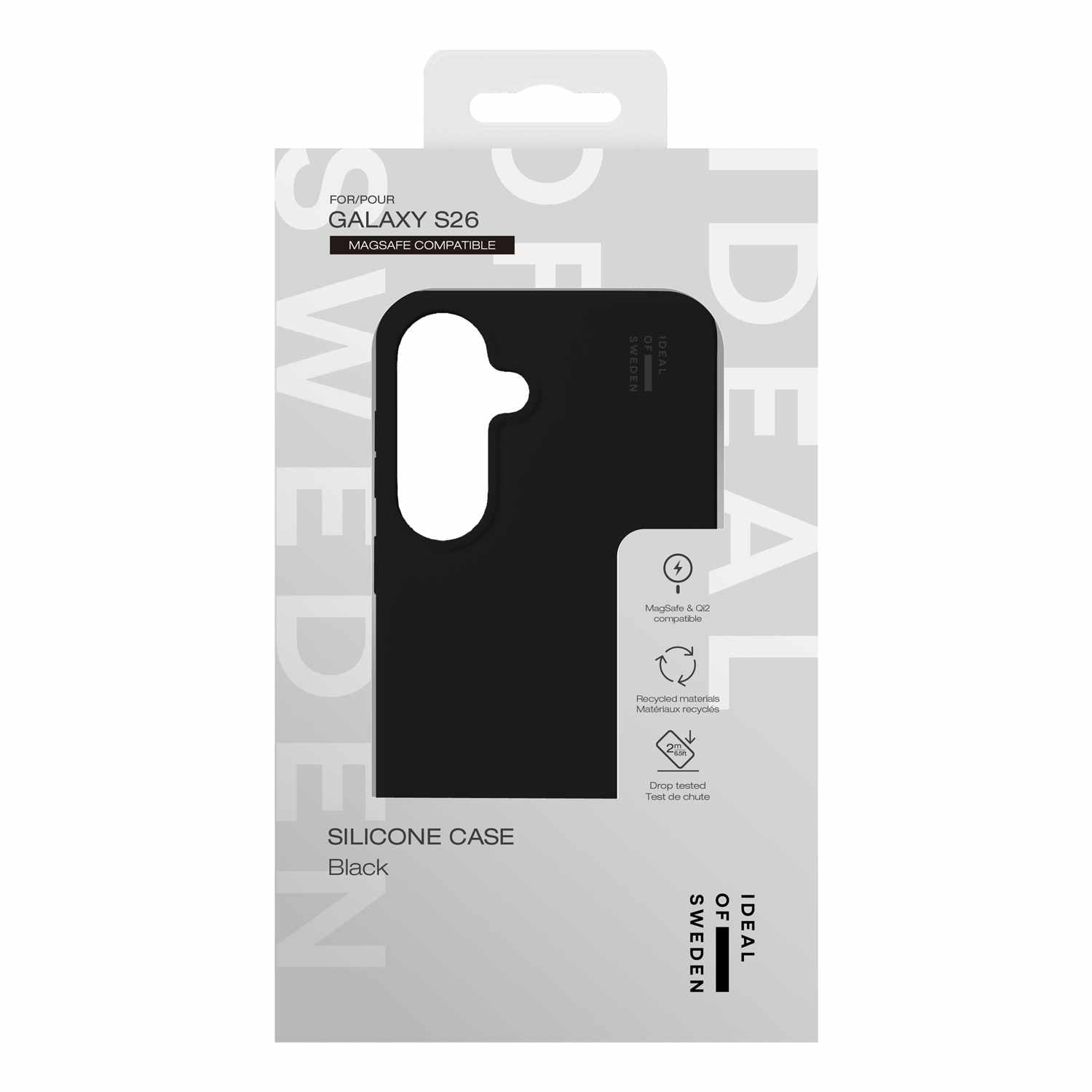 Ideal of Sweden Silicone Case Compatible w/Magnets Black for Samsung Galaxy S26