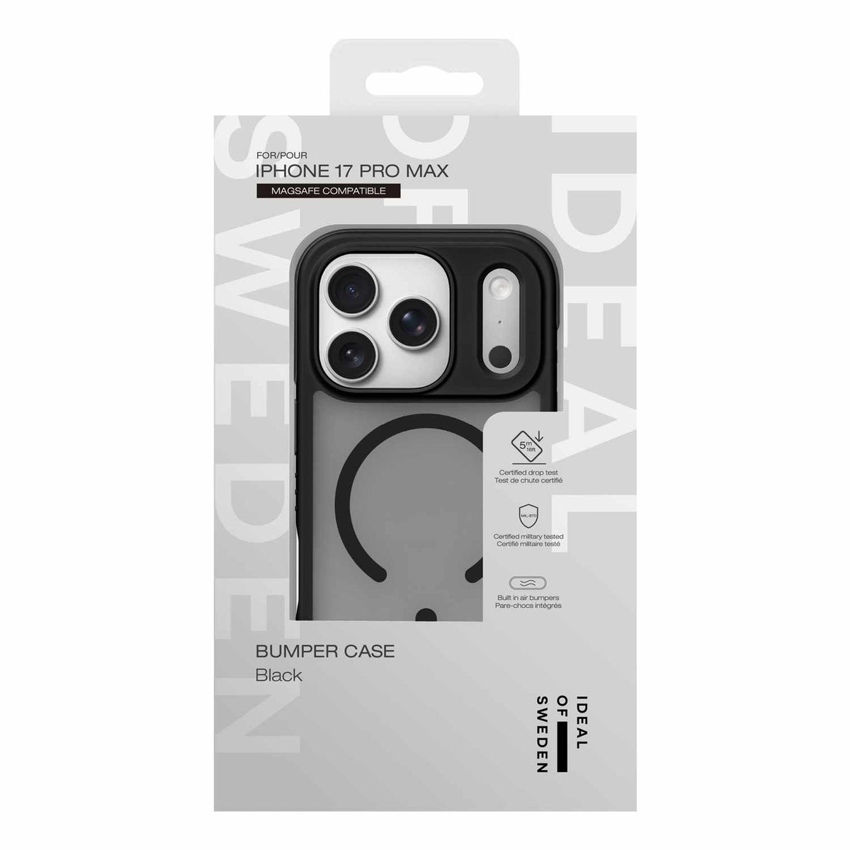 Ideal of Sweden Bumper MagSafe Case Black for iPhone 17 Pro Max