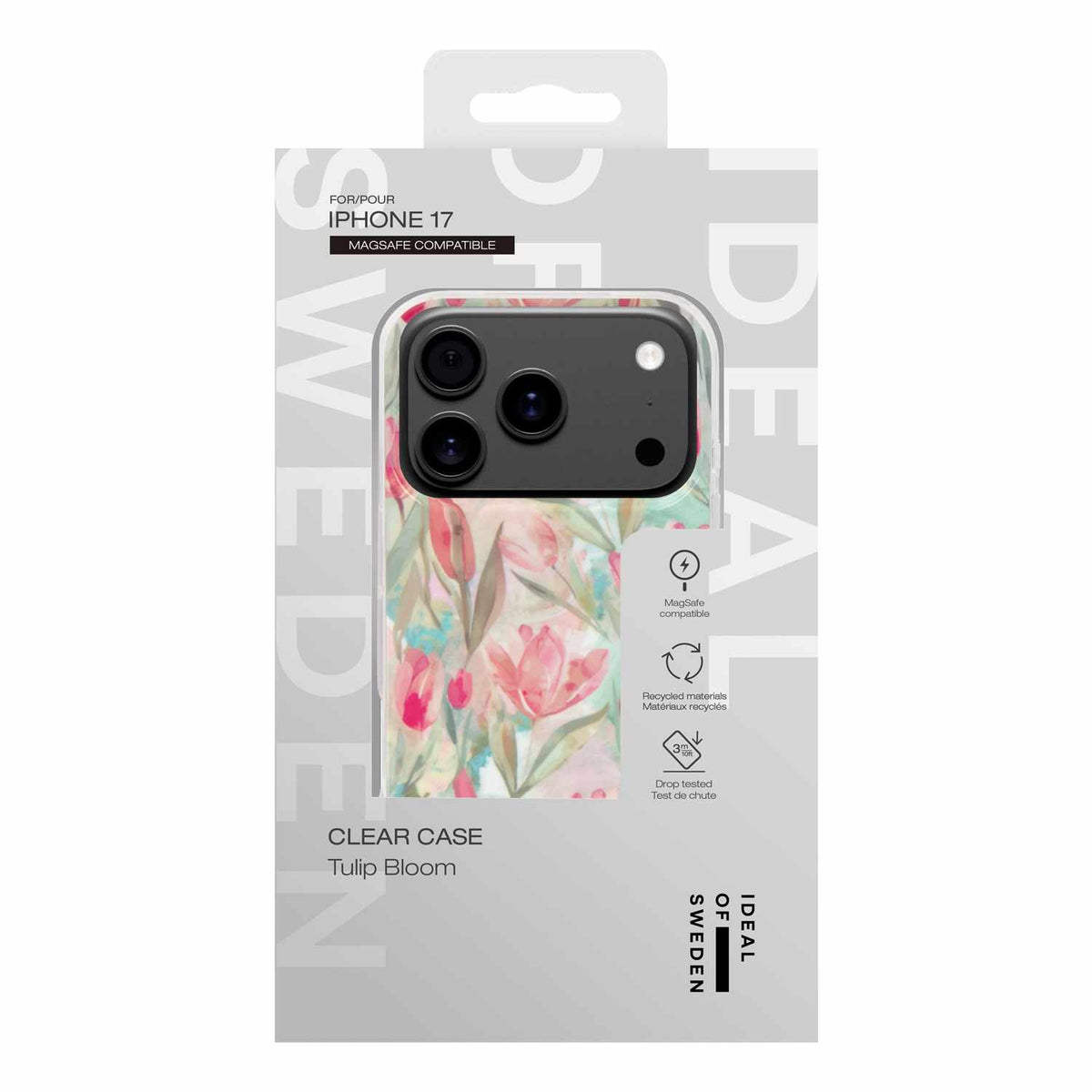 Ideal of Sweden Printed Clear MagSafe Case Tulip Bloom for iPhone 17