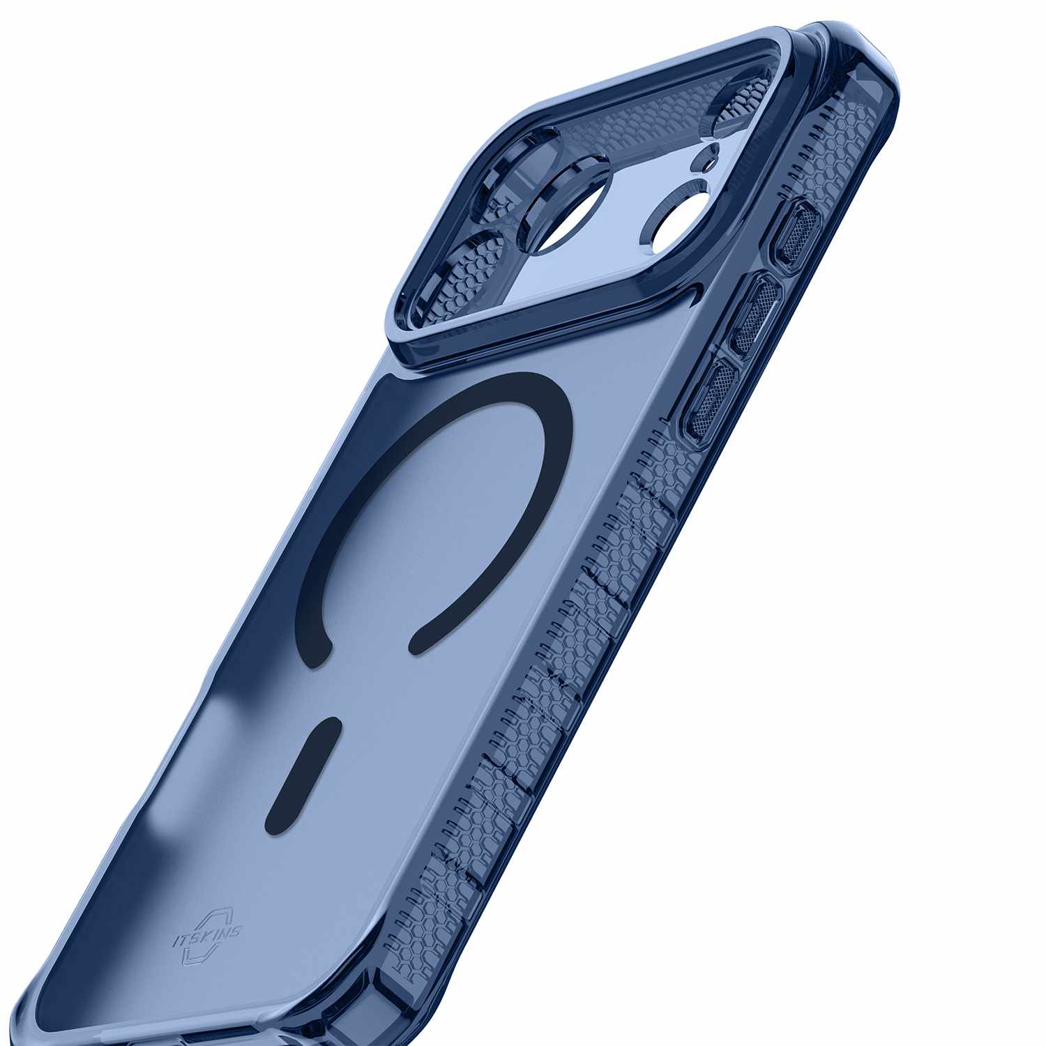 ITSKINS Hybrid_R Vapor MagSafe Case Navy Blue for iPhone 17 Pro
