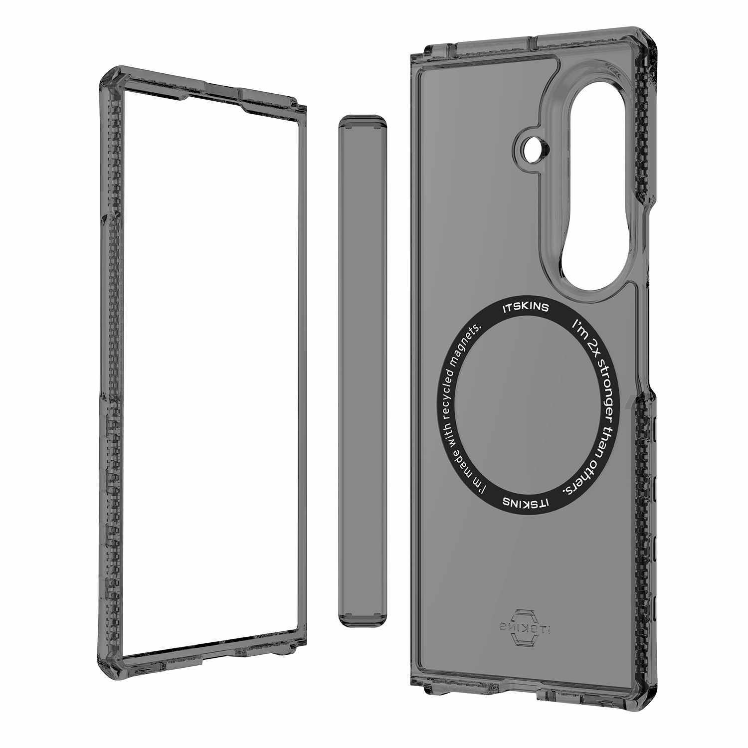 ITSKINS Hybrid_R Hinge Clear w/Magnets Case Smoke for Samsung Galaxy Z Fold8 Ultra