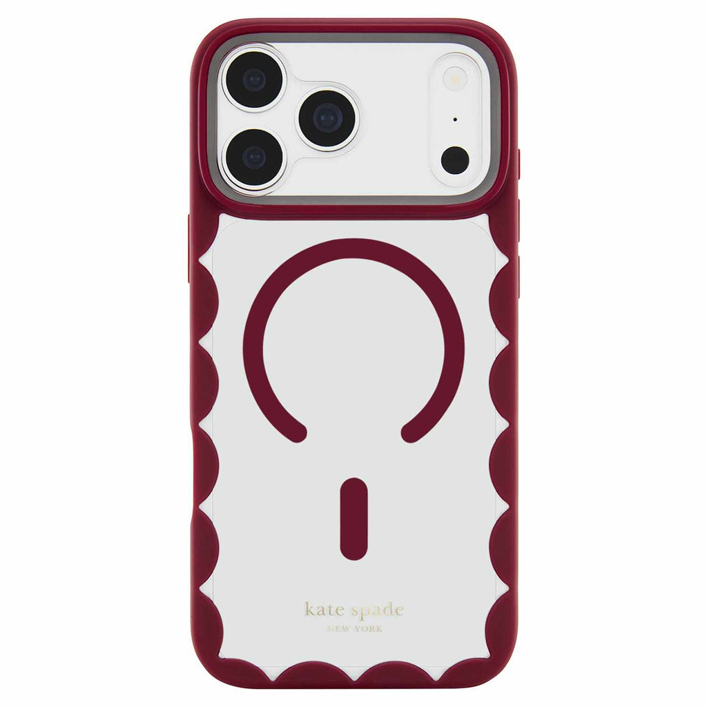 Kate Spade Scallop MagSafe Case Cherry Glaze for iPhone 18 Pro/17 Pro