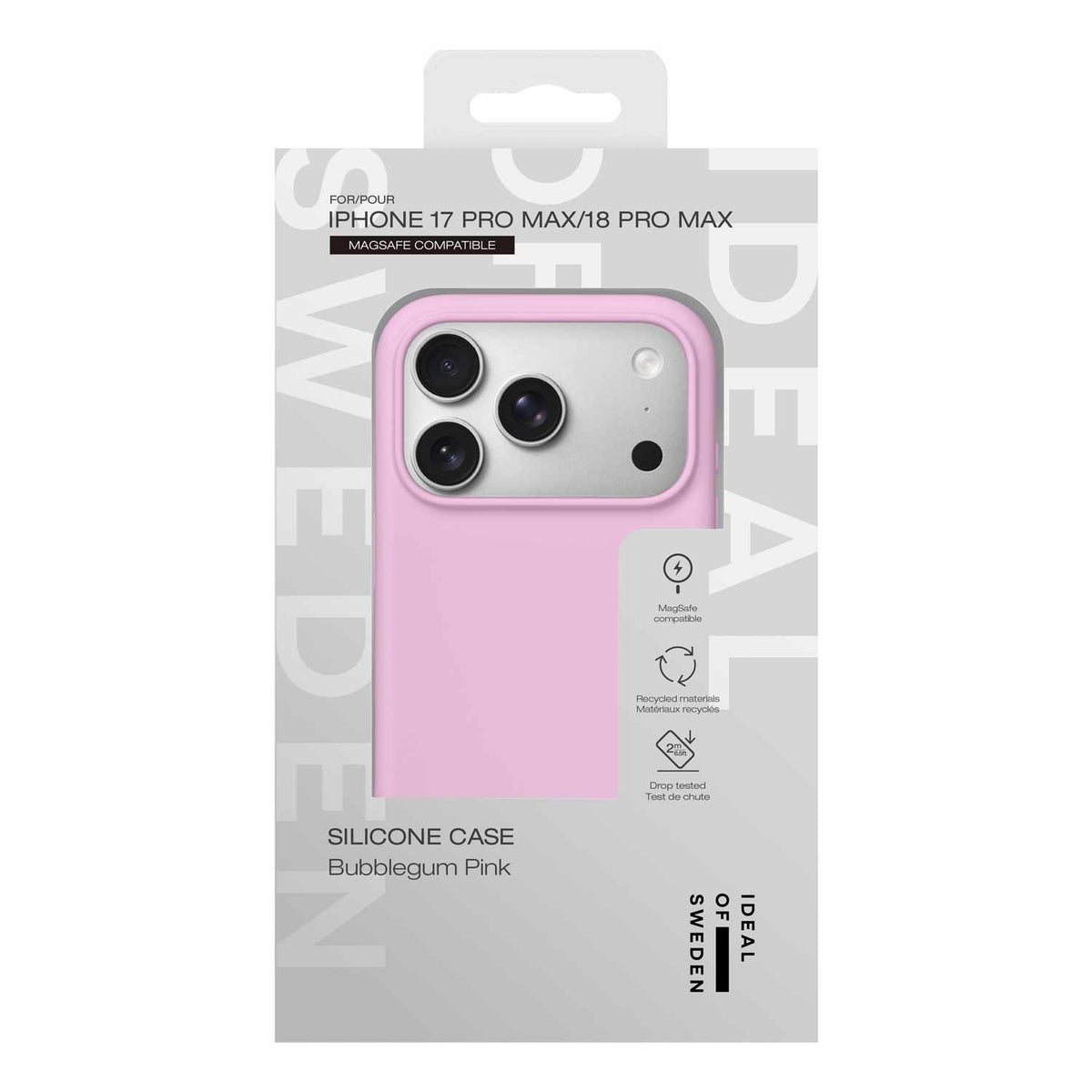 Ideal of Sweden Silicone MagSafe Case Bubblegum Pink for iPhone 18 Pro Max/17 Pro Max