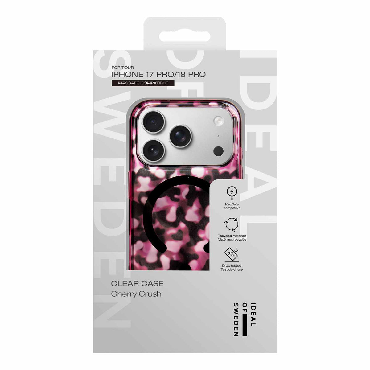 Ideal of Sweden Clear MagSafe Case Cherry Crush for iPhone 18 Pro/17 Pro