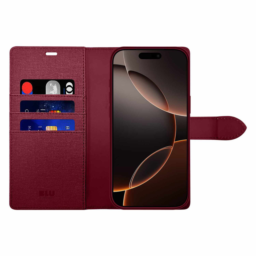 Blu Element Folio 2-in-1 Case Burgundy for iPhone 18 Pro Max/17 Pro Max