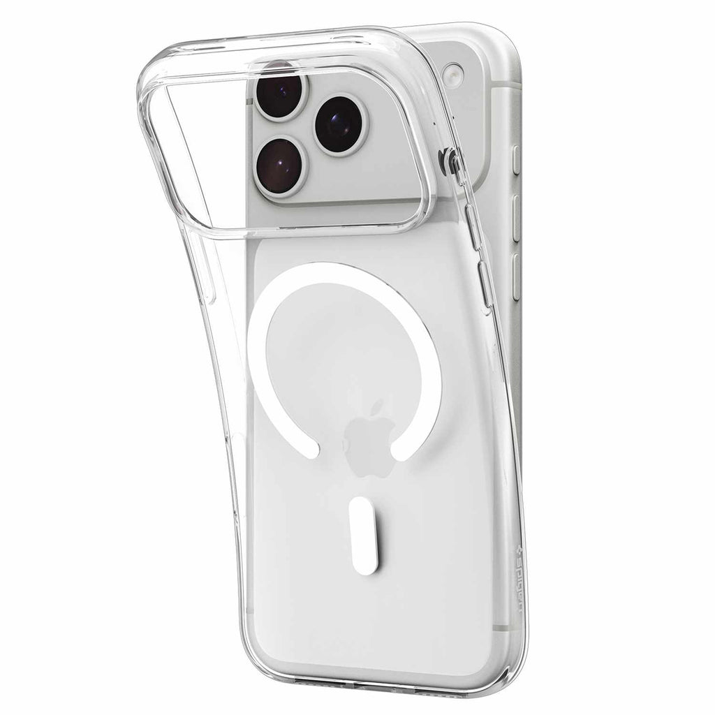 Spigen Crystal Flex MagFit Case Clear White for iPhone 18 Pro/17 Pro