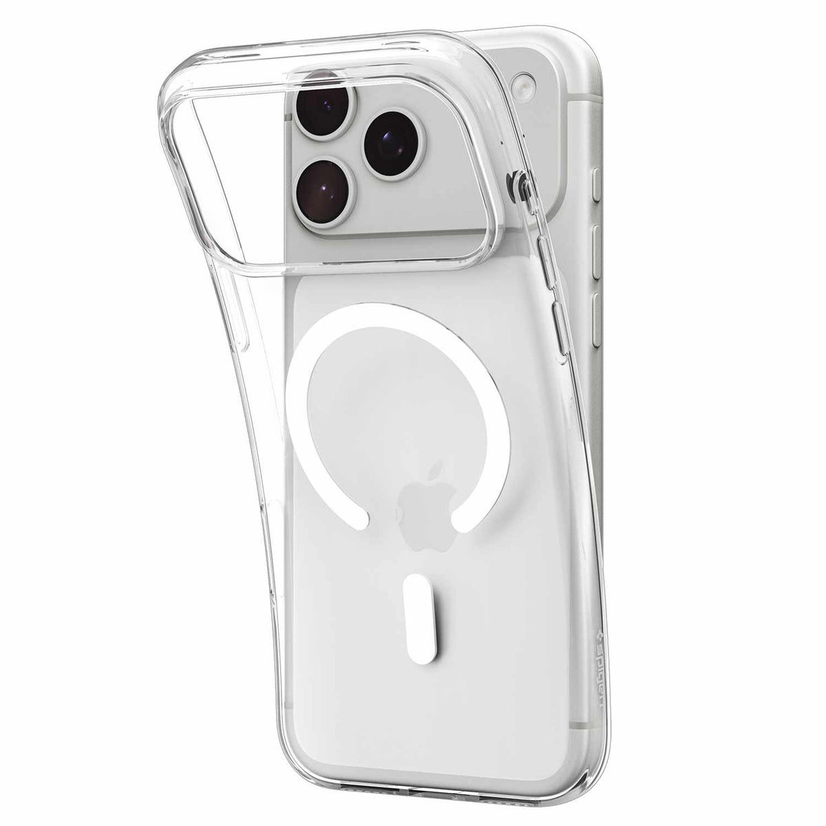 Spigen Crystal Flex MagFit Case Clear White for iPhone 18 Pro/17 Pro