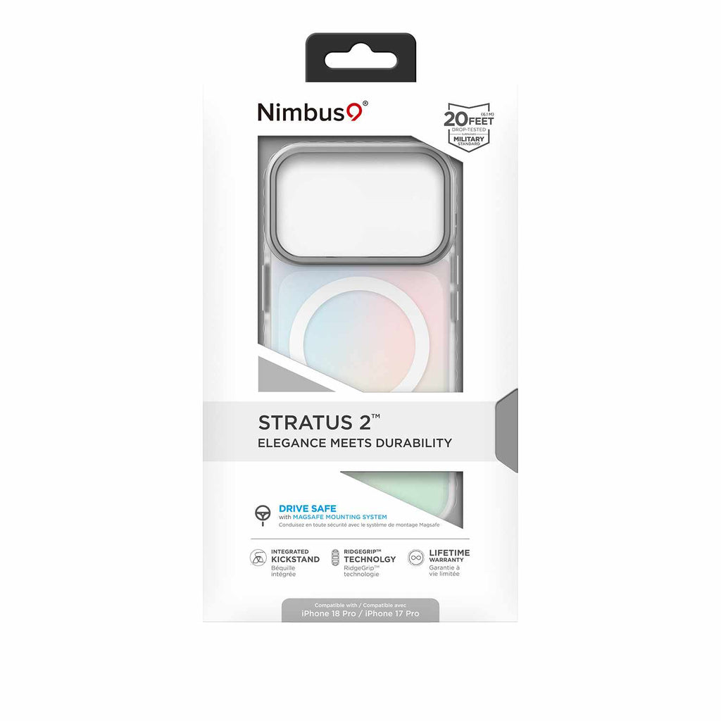 Nimbus9 Stratus 2 MagSafe Case with Kickstand Frost for iPhone 18 Pro/17 Pro