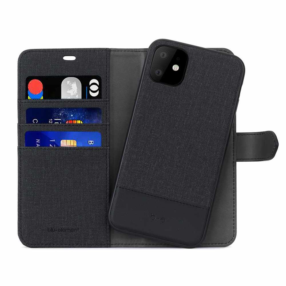 Blu Element Folio 2-in-1 Case Black/Black for iPhone 11/XR