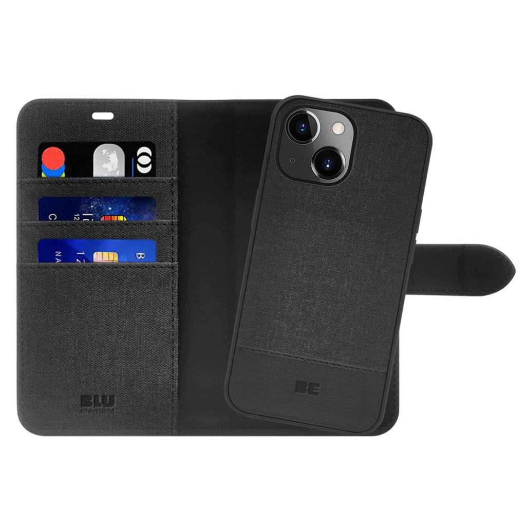 Blu Element Folio 2-in-1 Case Black for iPhone 16e/15/14/13
