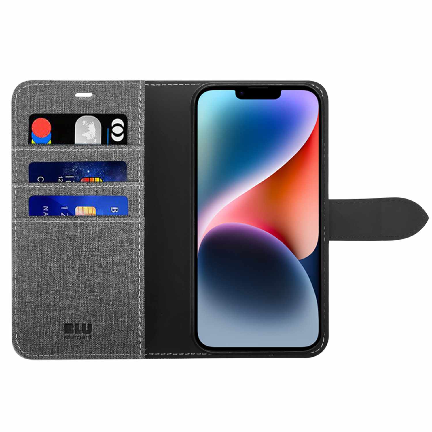 Blu Element Folio 2-in-1 Case Gravity Grey for iPhone 17e/16e/15/14/13