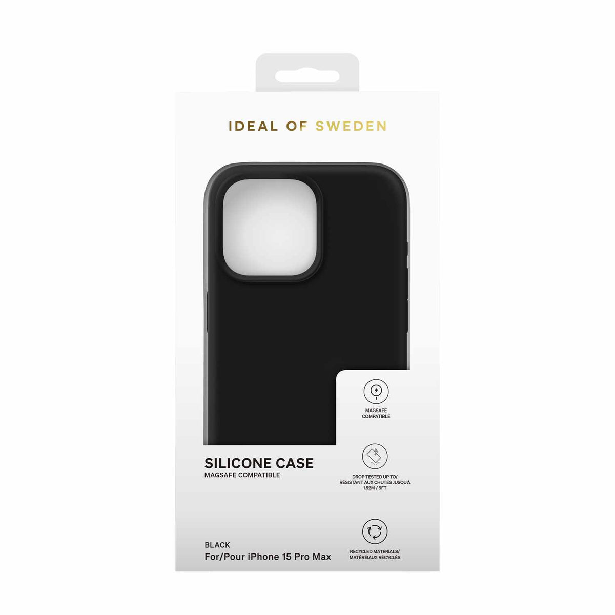 Ideal of Sweden Silicone MagSafe Case Black for iPhone 15 Pro Max