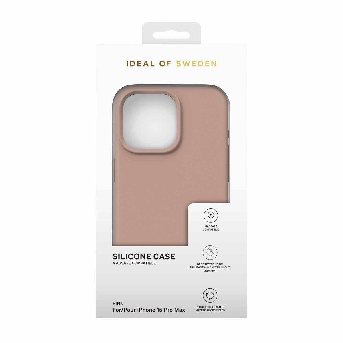 Ideal of Sweden Silicone MagSafe Case Blush Pink for iPhone 15 Pro Max
