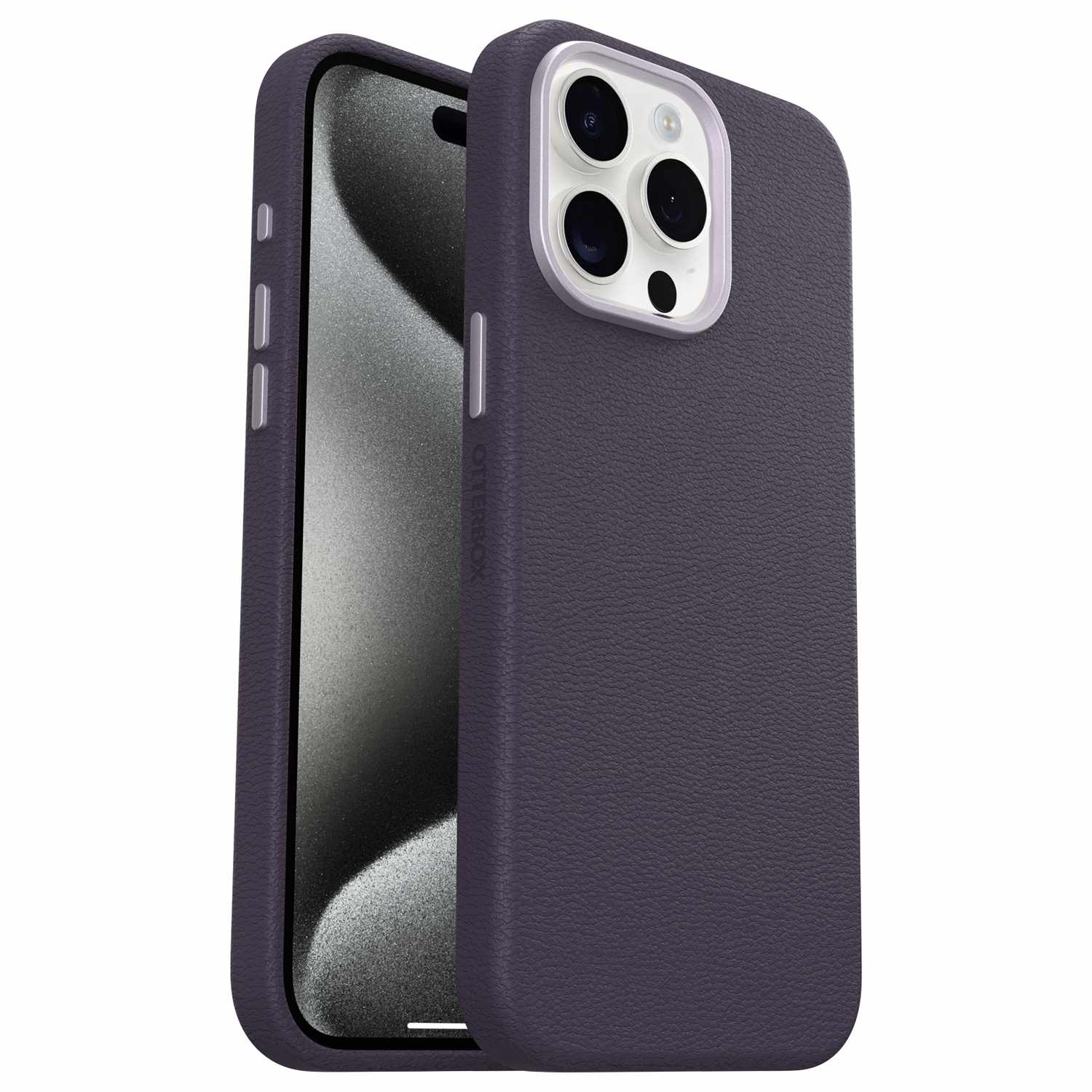 7795576 Symmetry Cactus Leather MagSafe Case iPhone 15 Pro Max Plum Luxe