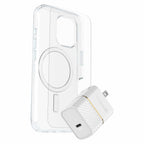 OtterBox Protection+Power Kit (Symmetry Clear MagSafe w/Glass + Wall Charger 30W White) for iPhone 16