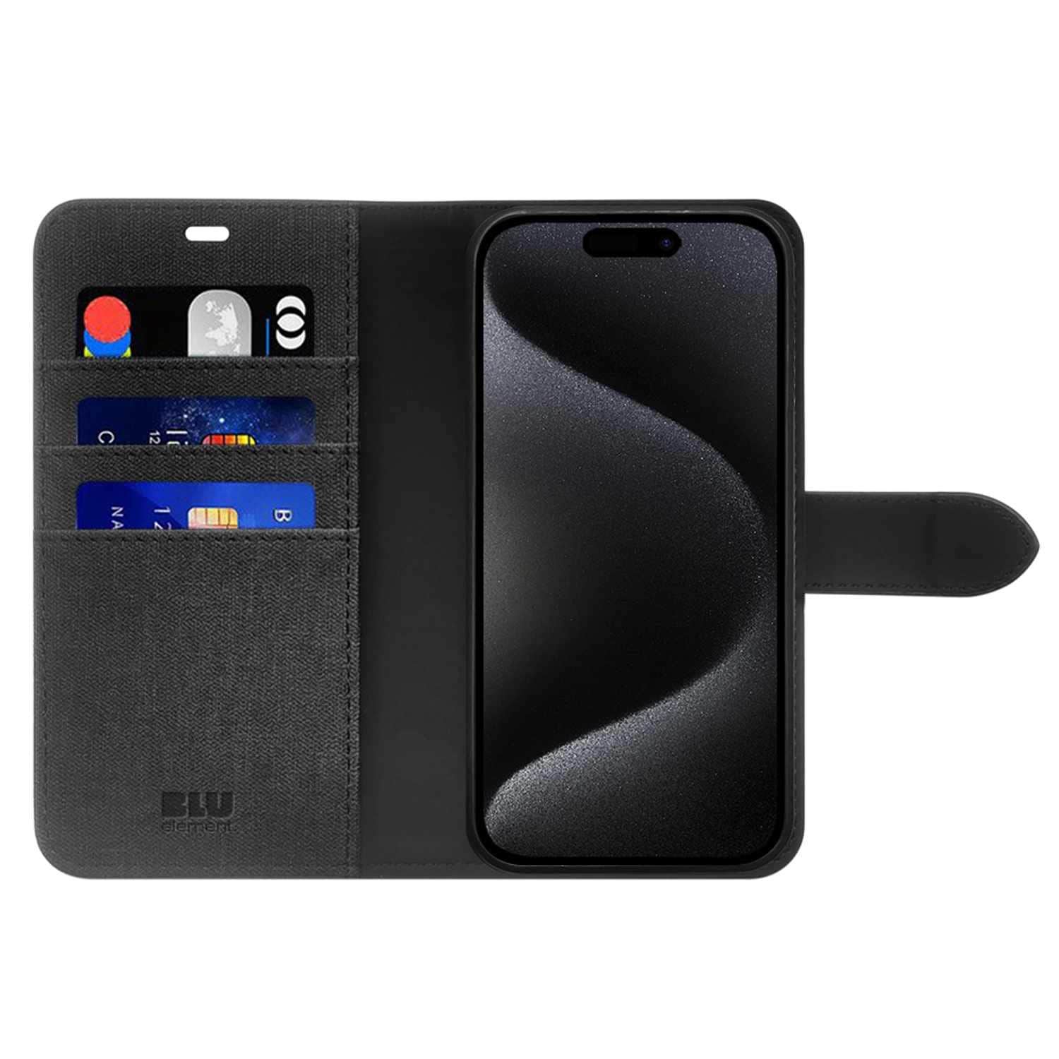 Blu Element Folio 2-in-1 MagSafe Case Black for iPhone 16 Plus