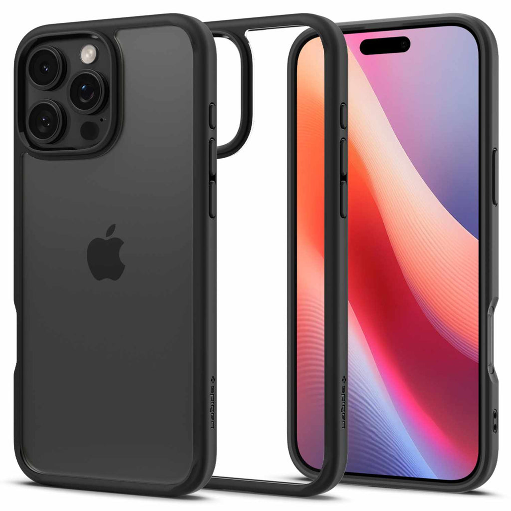 Spigen Crystal Hybrid Case Matte Black for iPhone 16 Pro Max