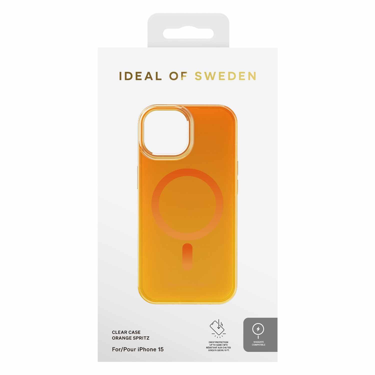 Ideal of Sweden Clear Case Mid MagSafe Orange Spritz for iPhone 16e/15/14/13