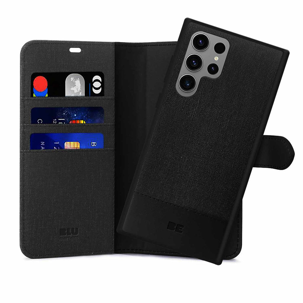 Blu Element Folio 2-in-1 Case Black for Samsung Galaxy S25 Ultra