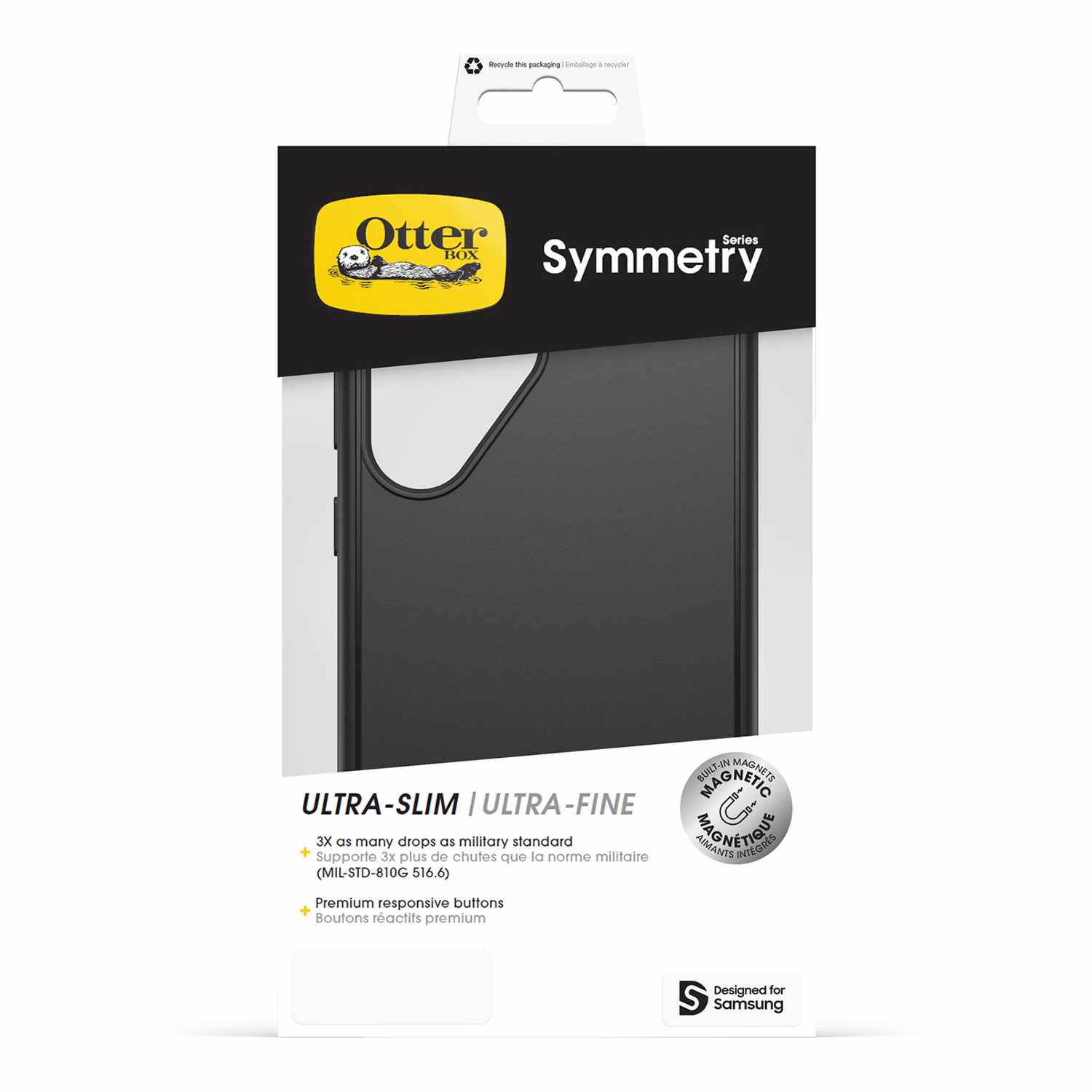 OtterBox Symmetry Case w/Magnets Black for Samsung Galaxy S25 Ultra