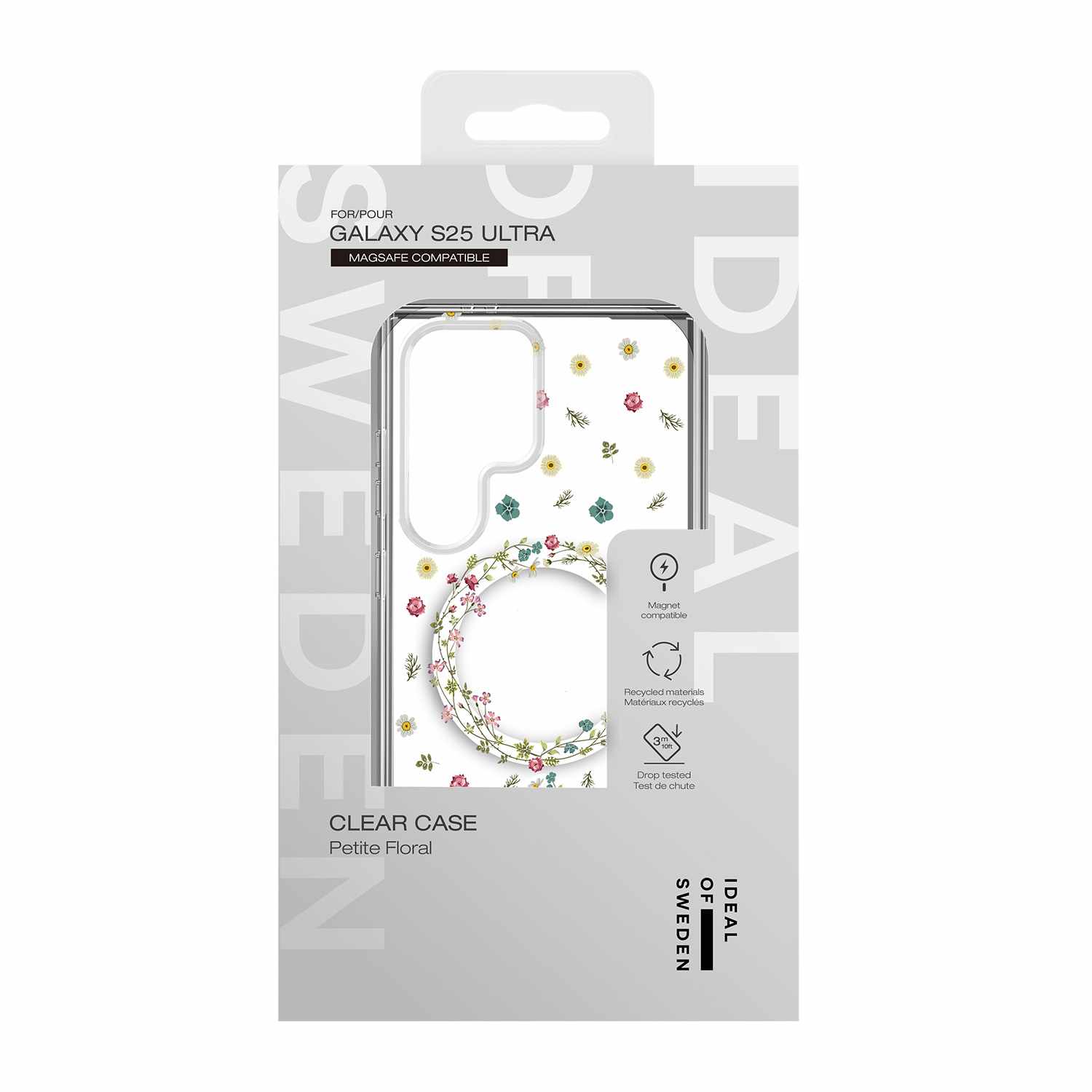 Ideal of Sweden Clear Mid Case w/Magnets Petite Floral for Samsung Galaxy S25 Ultra