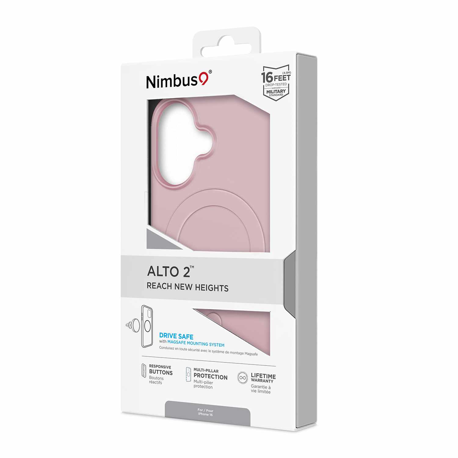 Nimbus9 Alto 2 MagSafe Case Pink for iPhone 16 - GekkoTech