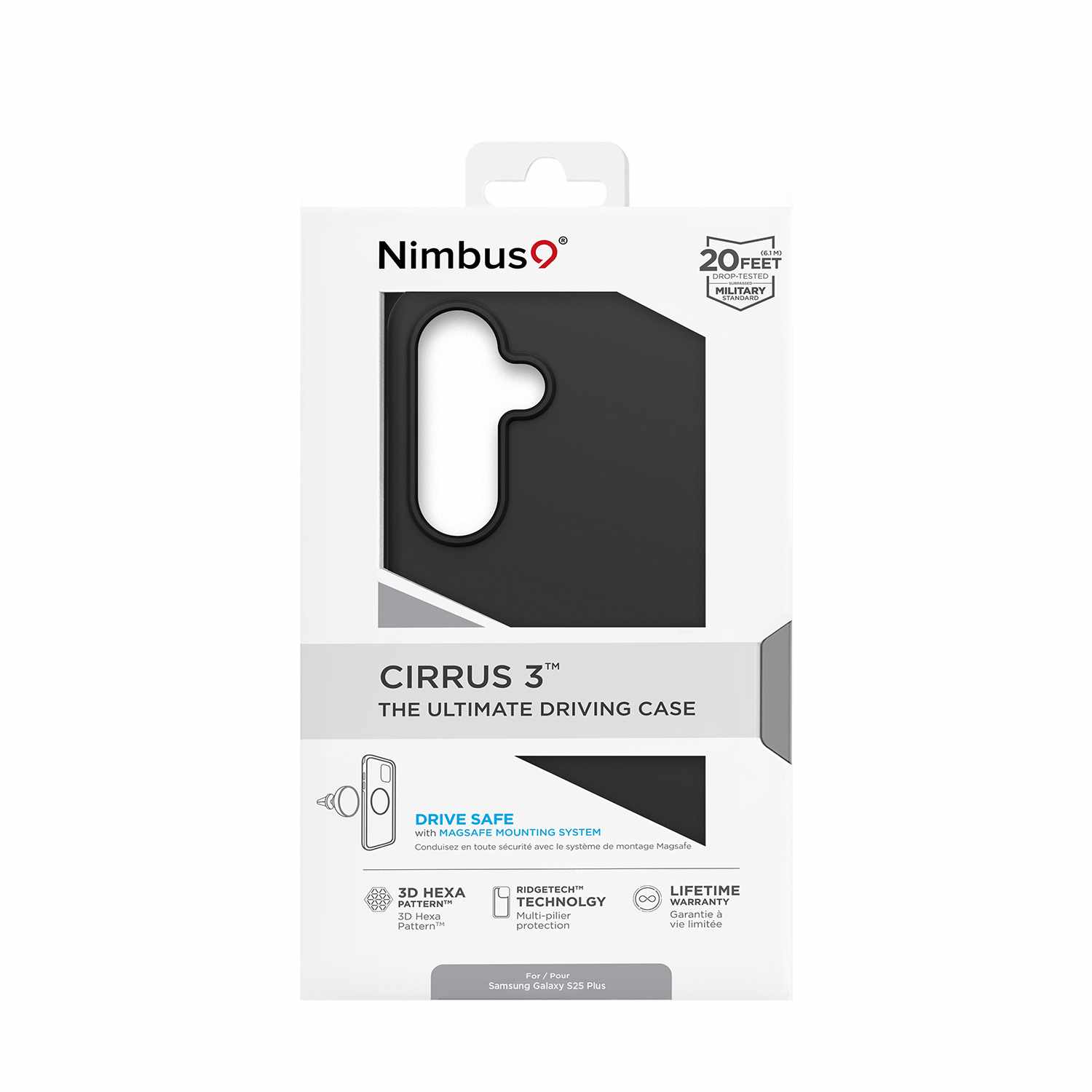 Nimbus9 Cirrus 3 MagSafe Case Black for Samsung Galaxy S25+/Galaxy S24+