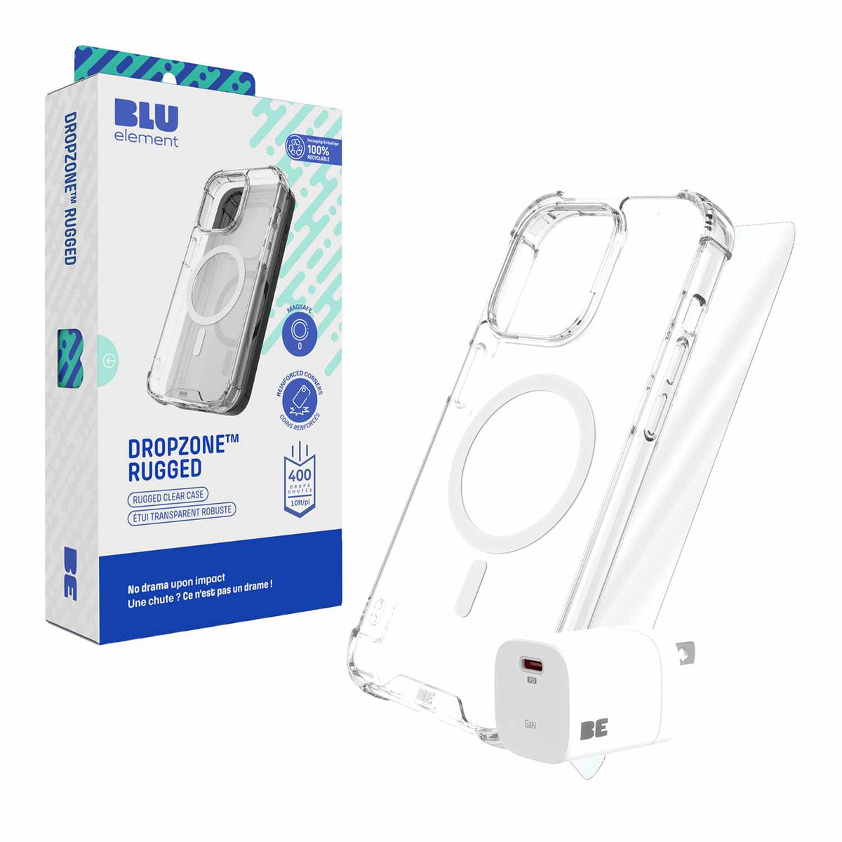 Blu Element Total Protection MagSafe Bundle for iPhone 17e/16e/14/13